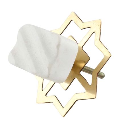 White Stone Drawer Knobs